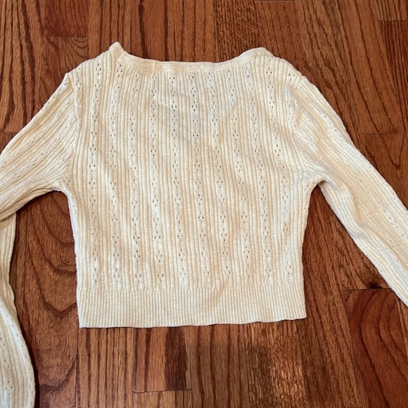 Woman Garage Ling Sleeve Buttoned Cardigan size S color: banana - Picture 6 of 7